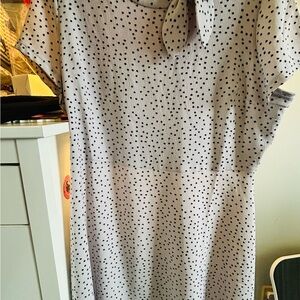 ELLE Polka Dot Dress with Bow Detail